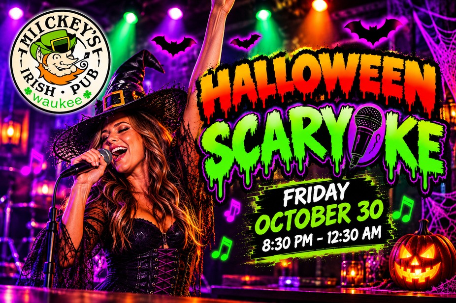 🎤👻 SCARYOKE! Halloween Karaoke at Mickey's! 🎃💚 event photo