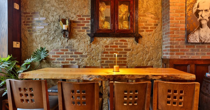 Wooden table and chairs