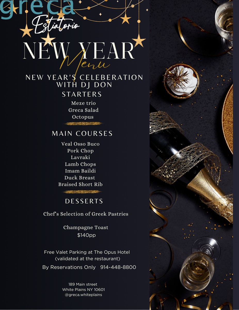 Greca's NYE Menu event photo