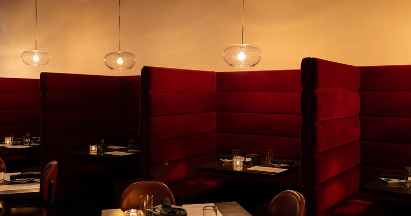 Interior, restaurant booths