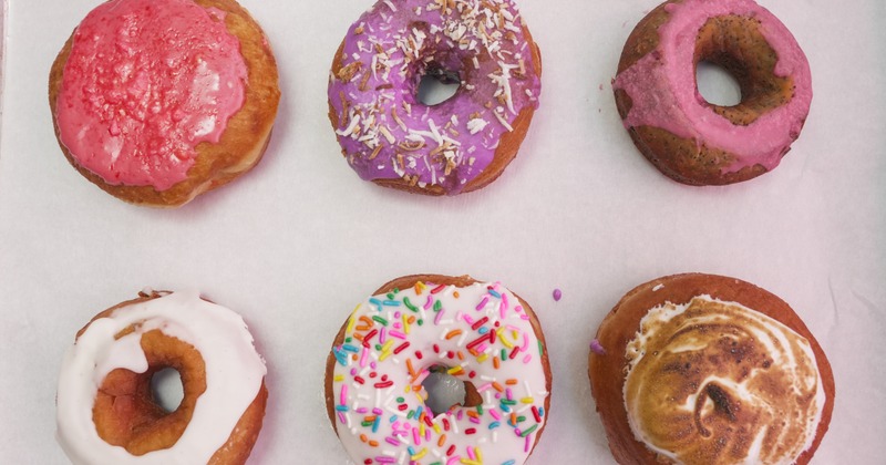 Assorted vegan donuts