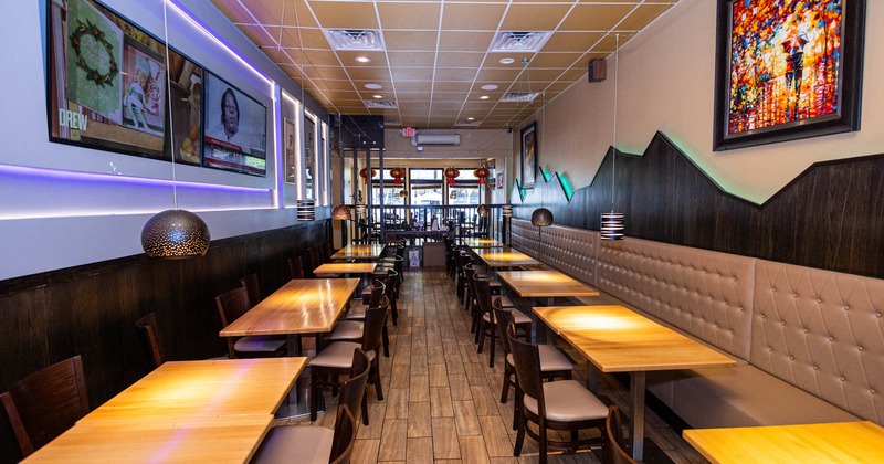 Interior seating area ready for guests