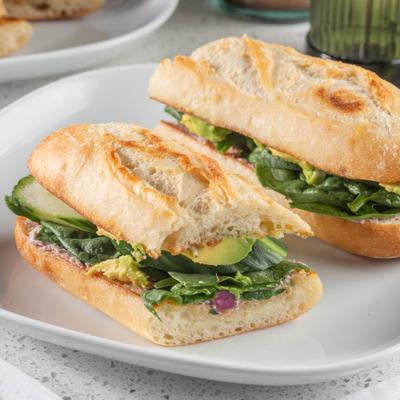 Mediterranean avocado sandwiches.