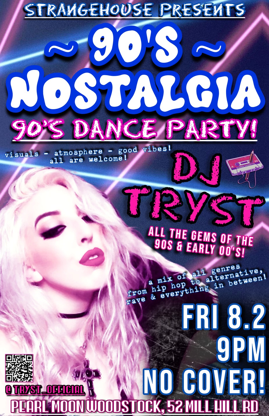 90's DANCE PARTY with DJ TRYST at PEARL MOON WOODSTOCK event photo
