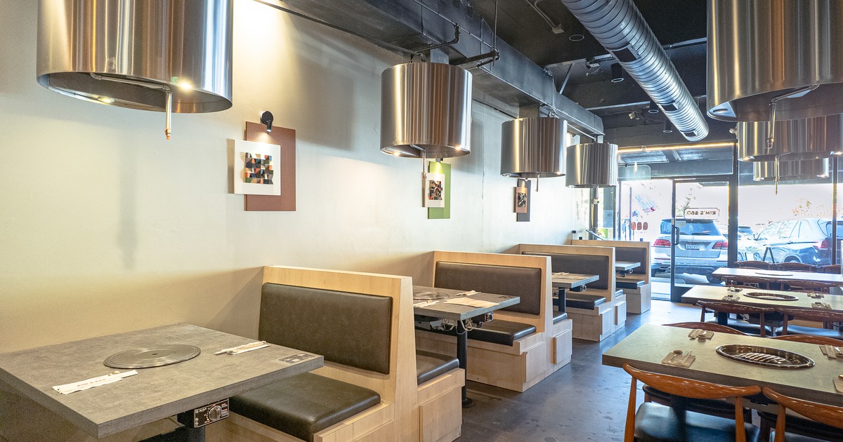 Interior, booths by the wall