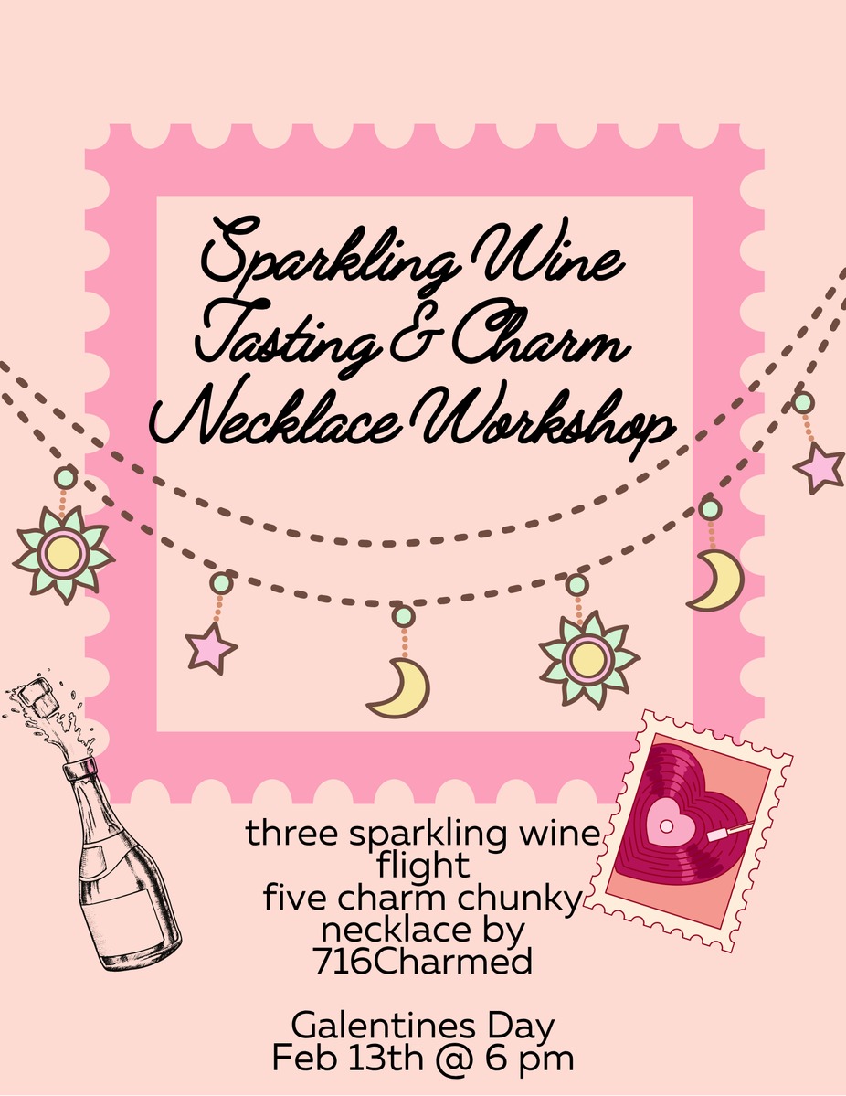Galentines Day Sparkling Wine Tasting & Charm Necklace Workshop event photo