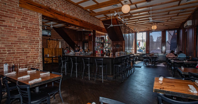 Interior, bar and dining areas