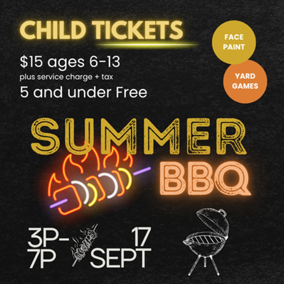 End of Summer BBQ - CHILD TICKET event photo