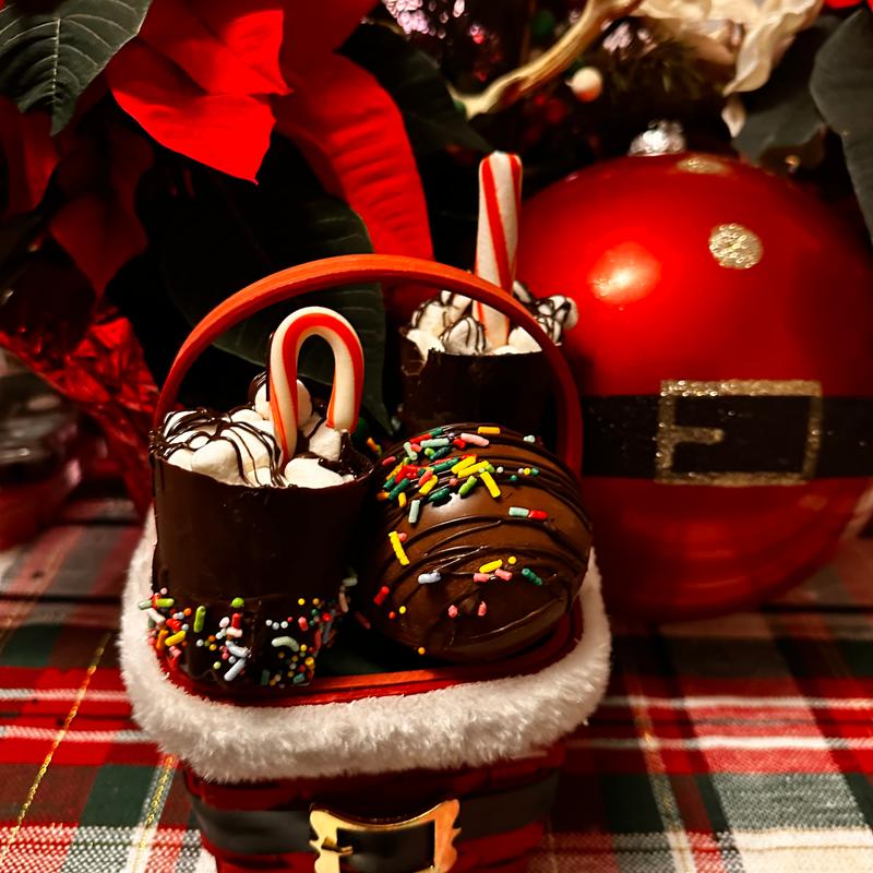 Hot chocolate bomb gift basket photo