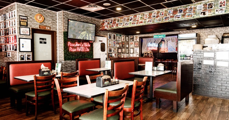 Interior, tables and chairs ready for guests