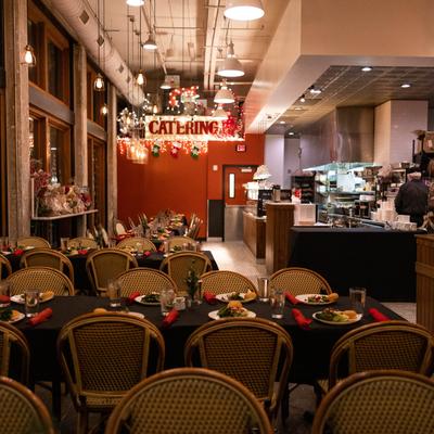 The restaurant's interior.