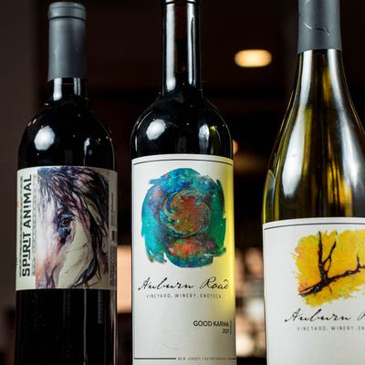 Various wine bottles.