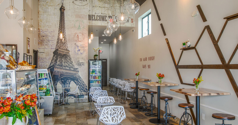 Interior space, seating area, Eiffel Tower wallpaper