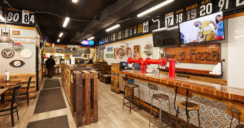 Interior, bar counter area