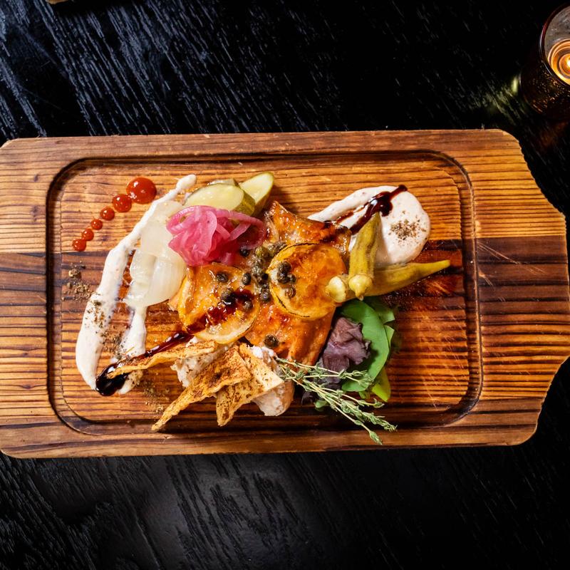 House Hot-Smoked Norwegian Steel Head Salmon Brûlée photo