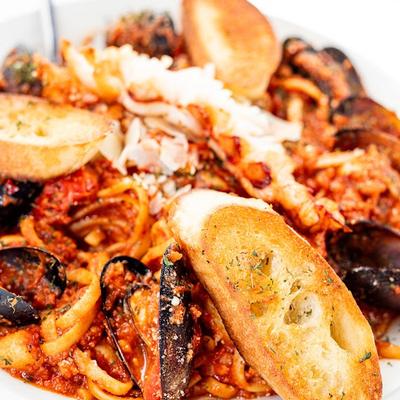 Lobster Fra Diavolo, dish close up.
