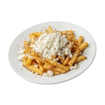 Fries with cheese.