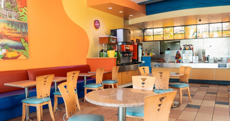 Interior, tables and chairs