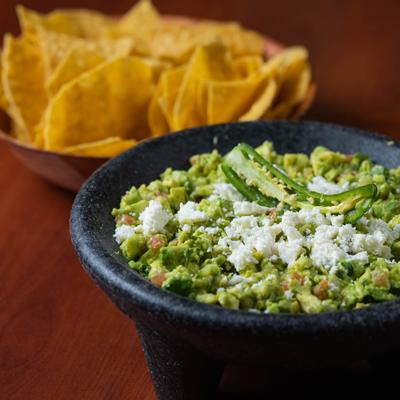 Fresh Guacamole and chips