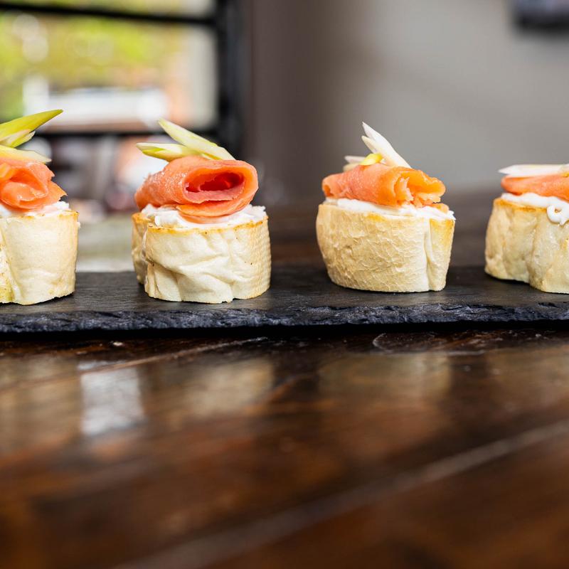 menu item 14 of 18, Smoked Salmon Crostini