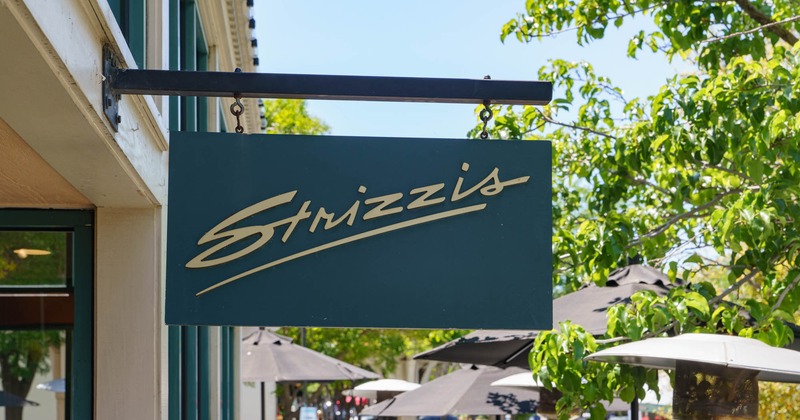 Restaurant sign above the front door