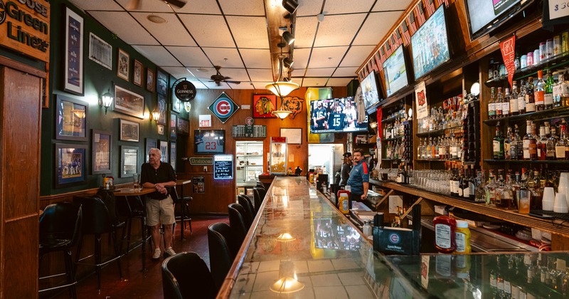 Interior, bar, side view