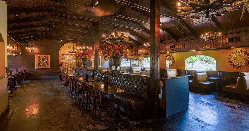 Interior, restaurant booths