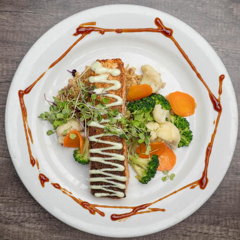 menu item 17 of 29, • Pan Roasted Norwegian Salmon