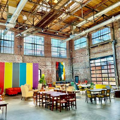 Spacious seating area.