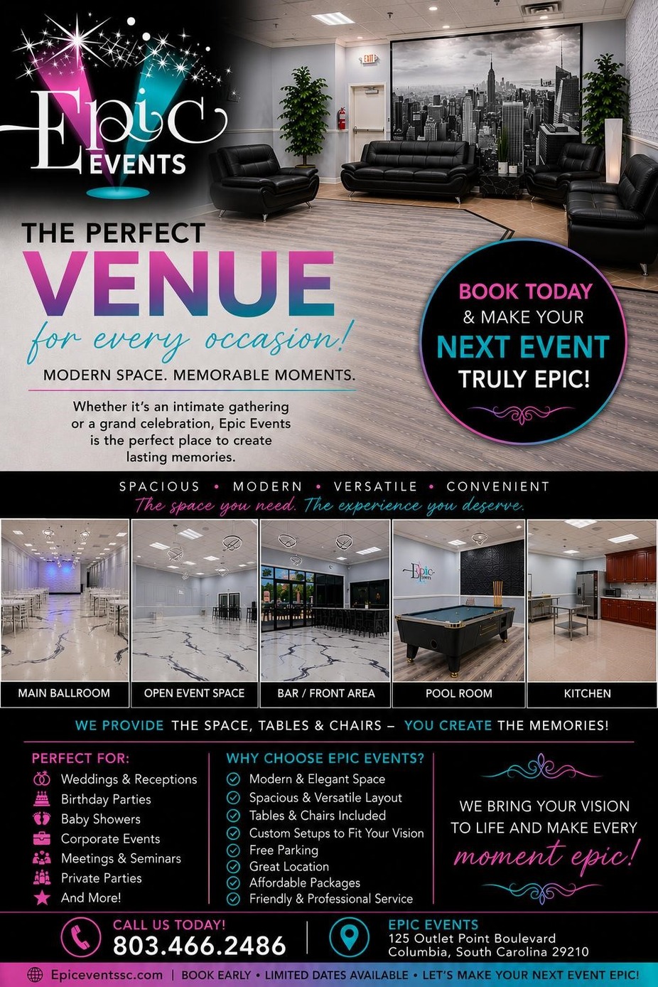 BOOK YOUR NEXT EVENT WITH US!!! event photo