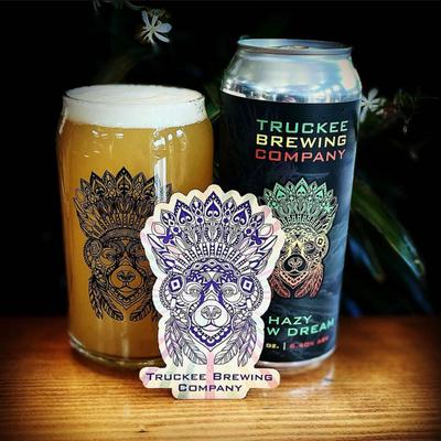 A can and glass of Hazy IPA.