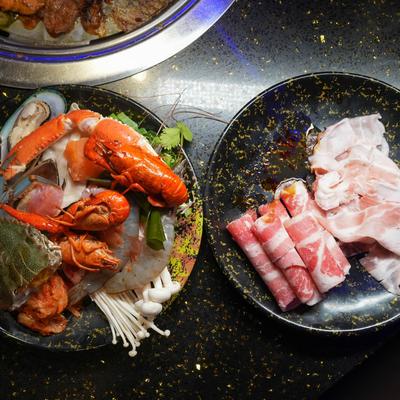 Various served meals.