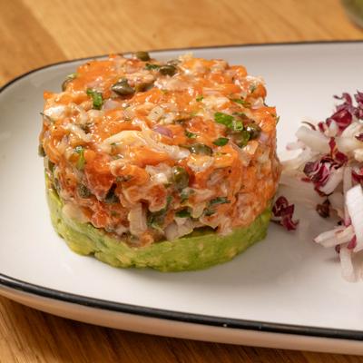 Salmon tartare.