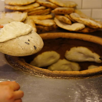 Housemade shoti bread in tone (tandoor) oven