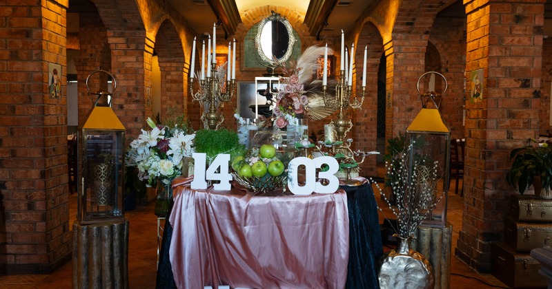 Decorated celebration table