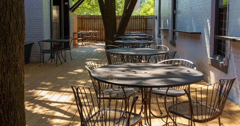 Exterior, tables and chairs