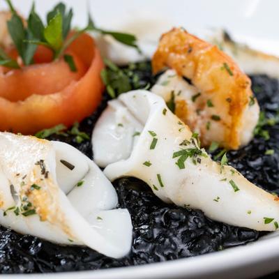 Squid Ink Risotto.