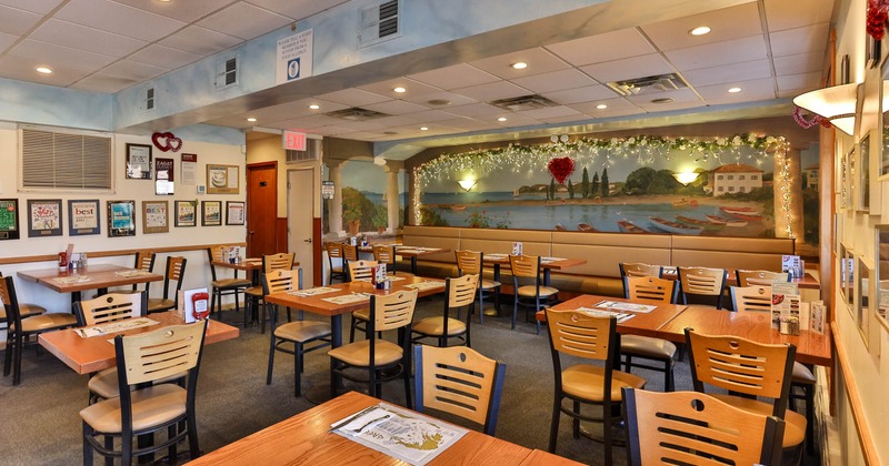 Interior tables ready for guests