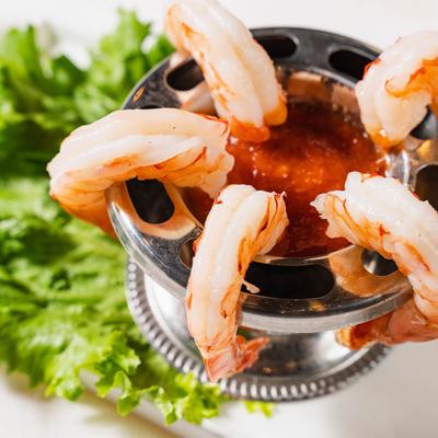 Shrimp cocktail, close up