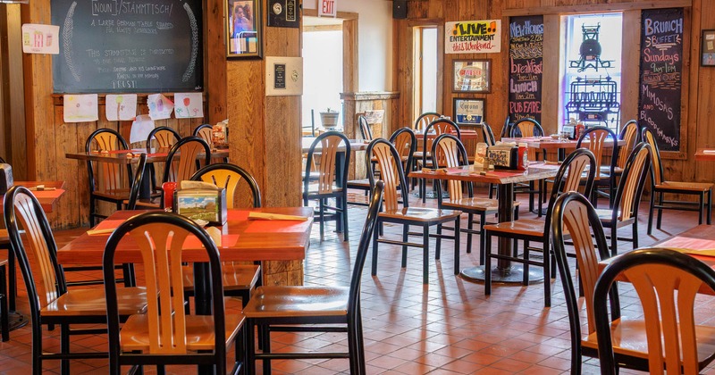 Interior, wide view of dining area