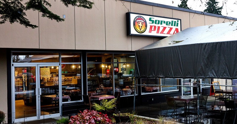 Exterior, front of resturant, entrance, sign