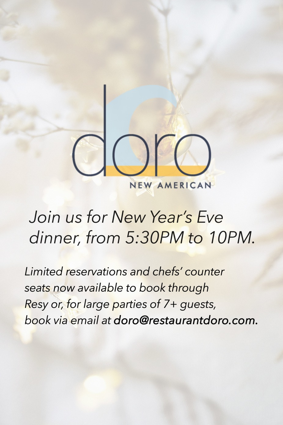 Doro's New Year's Eve Dinner event photo