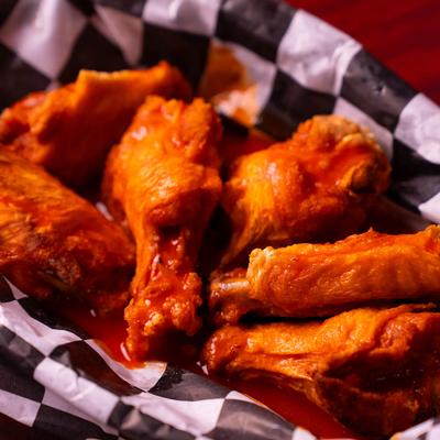 Hot chicken wings.