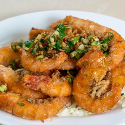 Shrimp with Peppery Salt.