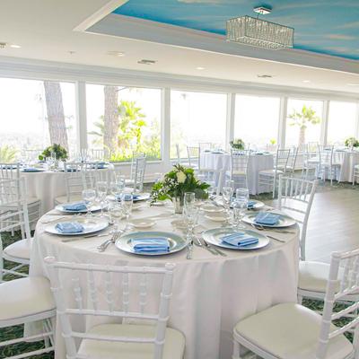 Interior, banquet hall, wedding tables.