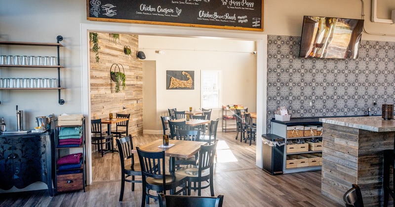 Nicely done interior seating area