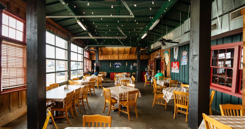 Interior, exterior main seating