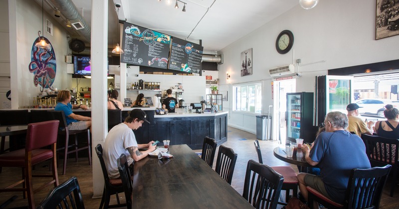 Customers in dining area