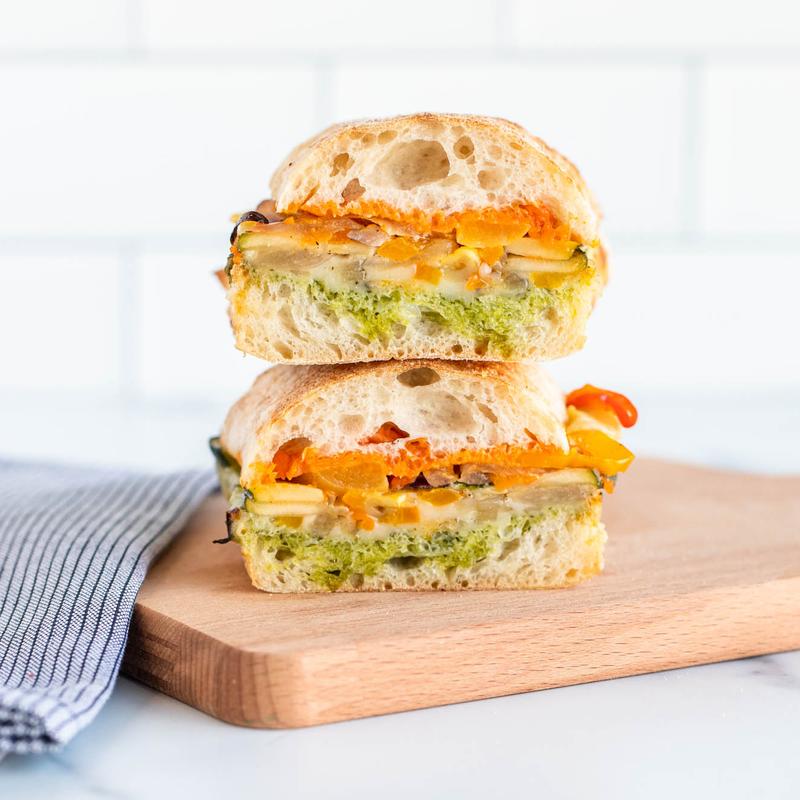 Roasted Veggie & Motz Sandwhich photo