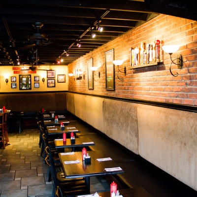 Interior, tables lined up